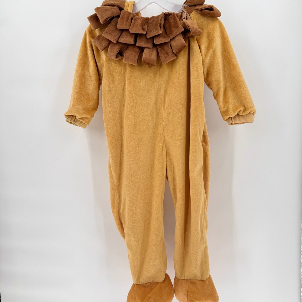 UNBRANDED Toddler Lion Costume Plush Hooded Jumpsuit Mane Tail Halloween